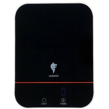 Весы кухонные Leonord LE-1706 электронные до 10 кг LCD дисплей чёрные 2886₽