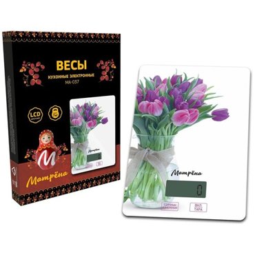 Весы кухонные матрёна МА-037 тюльпаны 7833 995₽