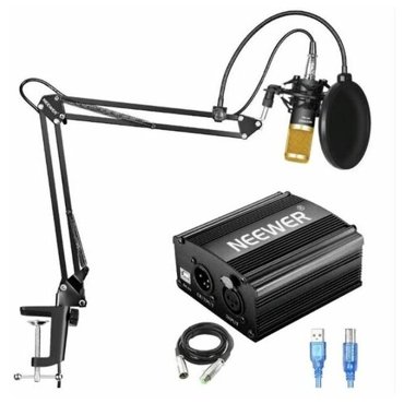 Конденсаторный студийный микрофон Neewer NW-800 Kit с пантографом и питанием 3990₽