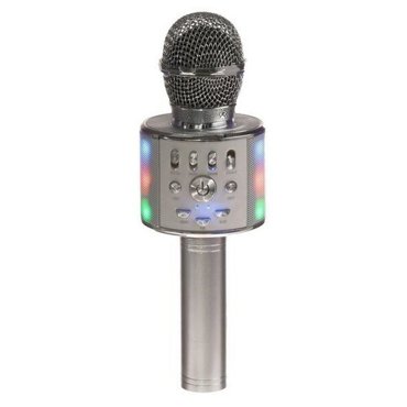 Luazon Home Микрофон для караоке LuazON LZZ-70 5 Вт 1800 мАч коррекция голоса подсветка серебристый 1645₽