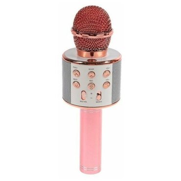Микрофон для караоке LuazON LZZ-56 WS-858 1800 мАч розовый 1580₽