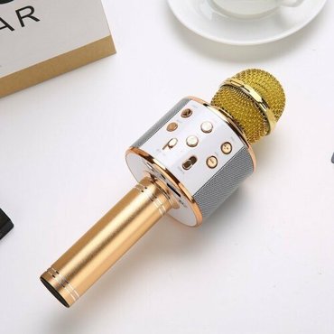 Микрофон для караоке LuazON LZZ-56 WS-858 1800 мАч жёлтый 1107₽