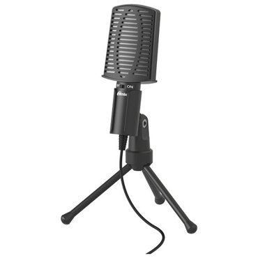 Микрофон проводной Ritmix RDM-125 разъем jack 63 mm черный 1 шт 799₽