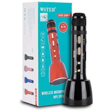 Оригинальный караоке-микрофон WSTER WS-2811 черный 1100₽