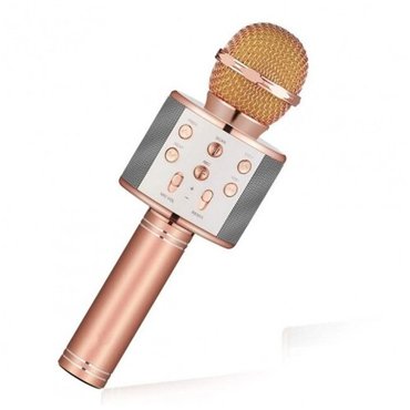 Оригинальный караоке микрофон WSTER WS-858 розовое золото 1490₽