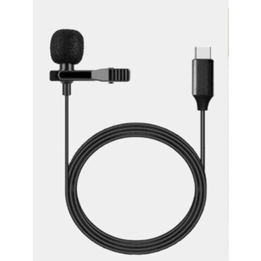 Петличный микрофон lavalier JH-042-A Type-C черный 842₽