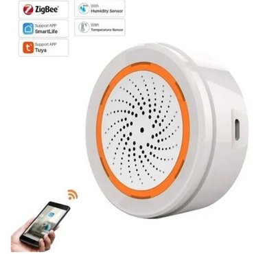 Сирена 90 db с датчиком температуры влажности Zigbee Smart Life 2390₽