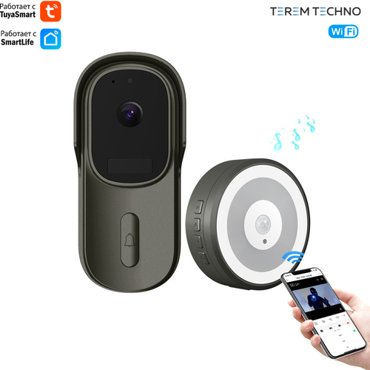 Умный WiFi видеозвонок Terem Techno в квартиру дом Tuya Smart Life Digma 5180₽