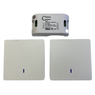 Комплект умное реле для Алисы от Tuya с WIFI Два радио повторителя клавишных 433mhz на батарейках с подсветкой импульсный 2490₽