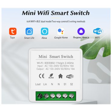 Мини-выключатель Умный с поддержкой Wi-Fi 16 А 850₽