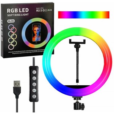 Селфи кольцо 36см RGB MJ36 1630₽