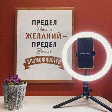 Светильник кольцевой светодиодный Gauss Ring Light 30 см с пультом управления 3311₽