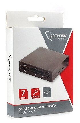 Gembird FDI2-ALLIN1-02-B черный фото 3 775₽