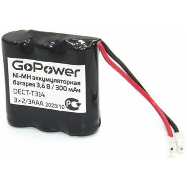 Аккумулятор для радиотелефонов GoPower T314 PC1 NI-MH 300mAh 295₽