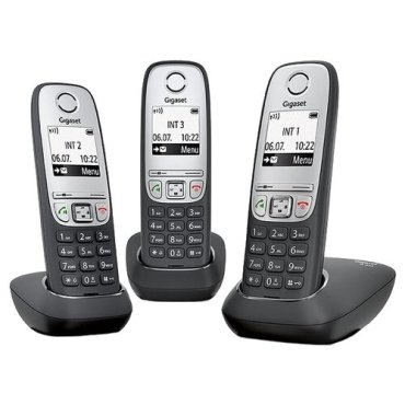 Радиотелефон Gigaset A415 Trio черныйсеребристый 16200₽