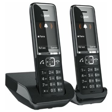 Радиотелефон DECT с двумя трубками Gigaset Comfort 550 DUO RUS Black 16625₽