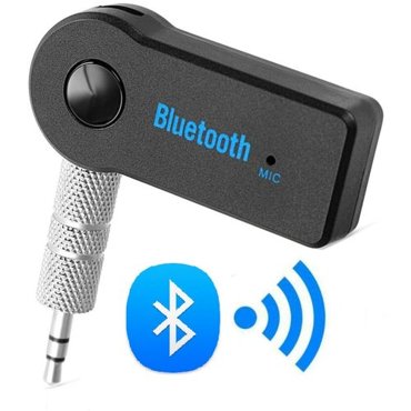 Адаптер беспроводной Bluetooth с AUX переходником Аудиоресивер компактный универсальный черный 449₽