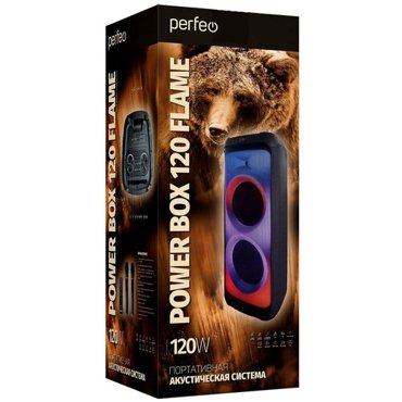 Perfeo ПАС Power Box 120 Flame 120BT 2 бп микрофона 40050₽