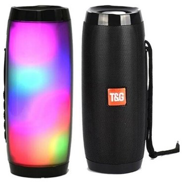 Беспроводная Bluetooth колонка TG-157 Портативная колонка с LED подсветкой черная 1042₽