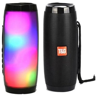Беспроводная Bluetooth колонка TG-157 Портативная колонка с LED подсветкой черная 957₽
