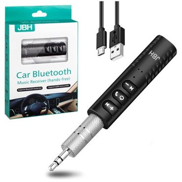 Bluetooth адаптер AUX JBH BT-03 Блютуз ресивер AUX Беспроводной авторесивер Блютуз адаптер AUX в автомобиль Чёрный 600₽
