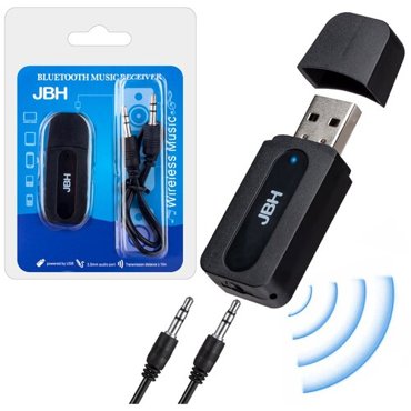 Bluetooth-AUX адаптер ресивер в машину JBH домашнего кинотеатра наушников колонок Блютуз в машину для прослушивания музыки с телефона Черный 299₽