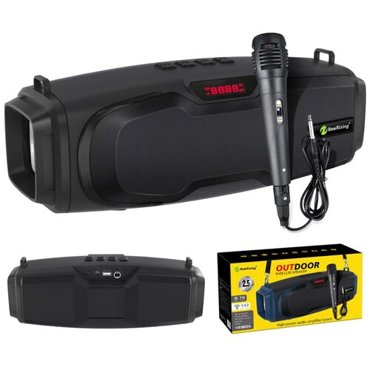 Bluetooth-колонка New Rixing NR-6012M USBMicroSDAUXFM микрофон чёрный 1997₽