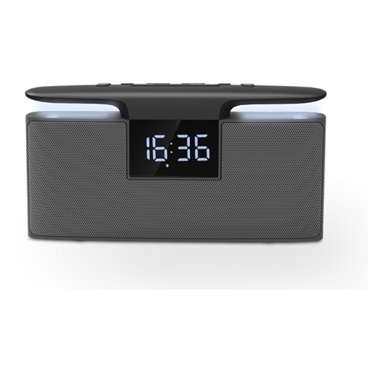 Часы будильник колонка ночник MyPads A143-212 с качественным громким звуком Bluetooth AUX картой памяти черный 3297₽