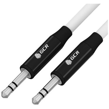 GCR Кабель 30m аудио jack 35mmjack 35mm белый AL case черный MM 857₽