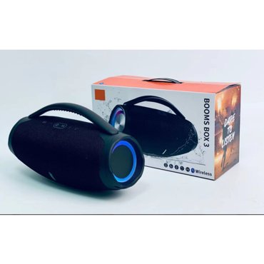 Колонка Бумбокс BoomBox 3 Led портативная беспроводная колонка воспроизведение Bluetooth FM TFSD карты USB накопители 3300₽