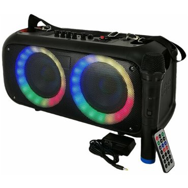 Колонка мощная блютуз Speaker Bass HUD RX-6248 PRO 60W-2x65FM радиоUSBTFAUX4000MahBluetooth караоке система бумбокс 8504₽