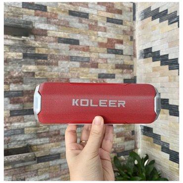 Колонка портативная Koleer super bass Портативная колонка BluetoothUSBMicroSDAUXFM красная 1690₽