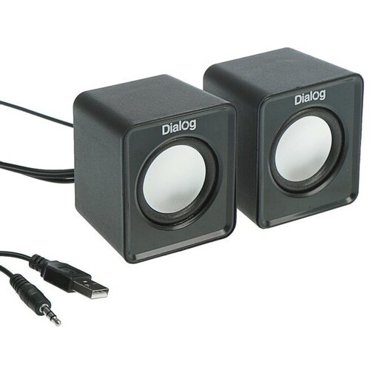 Компьютерные колонки 20 Dialog Colibri AC-02UР 2х3Вт USB черные 807₽