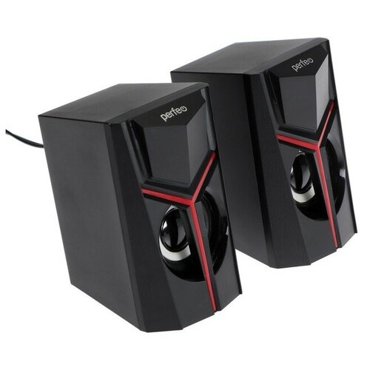 Компьютерные колонки 20 Perfeo Trial 2х3 LED подсветка чёрные 1336₽