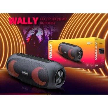 Perfeo Bluetooth-колонка WALLY 20W MP3 USB FM AUX MIC TWS LED 6000 мАч черная 4266₽