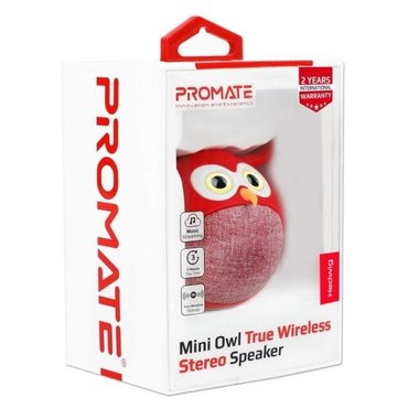 Портативная Bluetooth колонка PROMATE Hedwig красный 1190₽