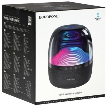 Портативная колонка Borofone BP8 Glazed 10 Вт BT50 AUх microSD USB 2000 мАч чёрная 3325₽