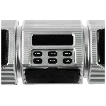 Портативная колонка BTAUXUSBMicroSDFM IP 65 крепление на руль серебро 2388₽