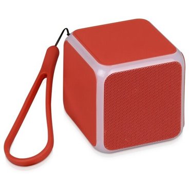 Портативная колонка Cube с подсветкой красный 1538₽