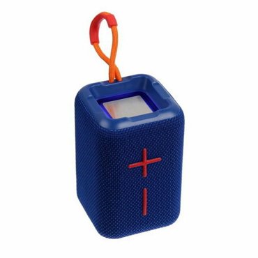 Портативная колонка F68 5 Вт 600 мАч подсветка micro SD синяя 1052₽