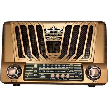 Ретро акустическая колонка Портативная колонка Беспроводное радио Домашнее FM-радио c поддержкой Bluetooth USB TF-карты Бежевый 3590₽