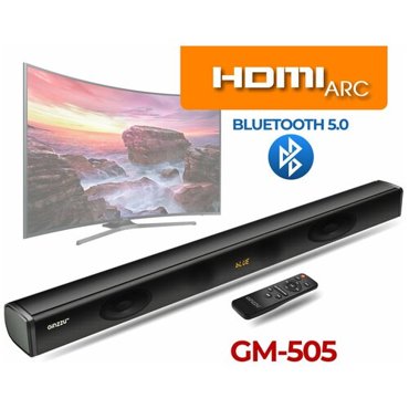 Саундбар с объёмным звукомАкустика для телевизора Ginzzu GM-505 40ВтHDMIARCOpticalBluetooth V50USBLINE INэквалайзерпультчерный 7661₽