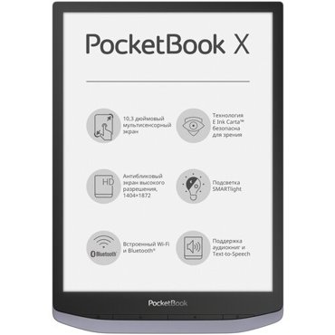 103 Электронная книга PocketBook X 1872x1404 E-Ink 32 ГБ серый металлик 48990₽