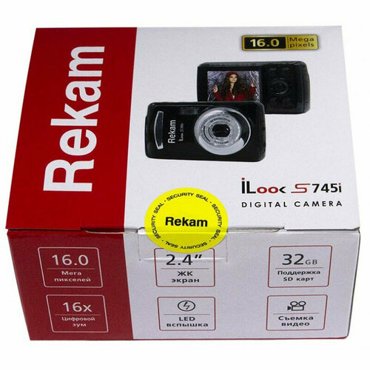 Фотоаппарат Rekam iLook S745i черный 16Mpix 24 1080 SDMMC CMOSAAA 5470₽