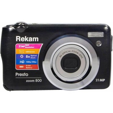Цифровой компактный фотоаппарат Rekam Presto zoom 800 черный 29009₽