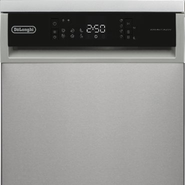 Пoсудoмoечная машина DeLonghi DDWS 465 X CALLISTO серебристая 45 см Aqua Stop 10 комплектов 2 корзины половинная загрузка защита от протечек Aqua Stop 40295₽