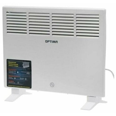 Конвектор OPTIMA CH-1574 мощность 750-1500Вт крепление на стену контроль температуры Белый 4361₽