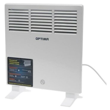 Обогреватель OPTIMA CH-1073 конвекторный настенный 1000 Вт контроль температуры белый 21351₽