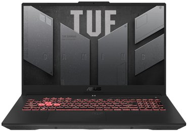 173 Ноутбук ASUS TUF Gaming A17 FA707NVR-HX010 1920x1080 AMD Ryzen 7 7435HS 31 ГГц RAM 16 ГБ DDR5 SSD 512 ГБ NVIDIA GeForce RTX 4060 без ОС 90NR0JJ5-M000D0 темно-серый 106952₽