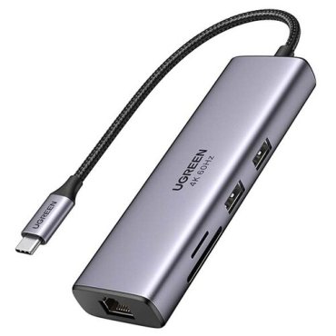 USB-концентратор UGreen CM512 разъемов 3 20 см серый космос 582000₽